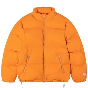 Stussy Puffer Coat Orange Size XL New With Tags